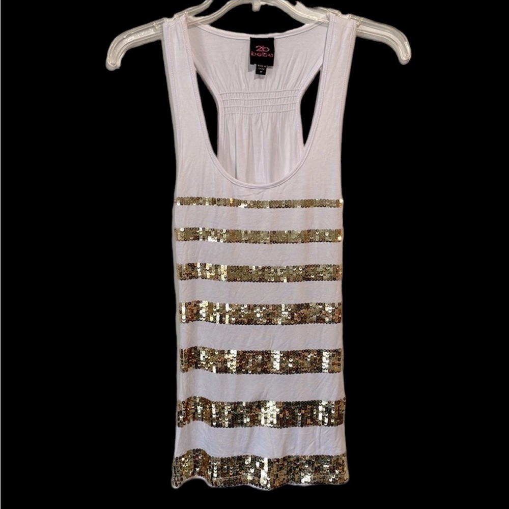 2b bebe Racerback Dressy Tank Top w/ Sequins